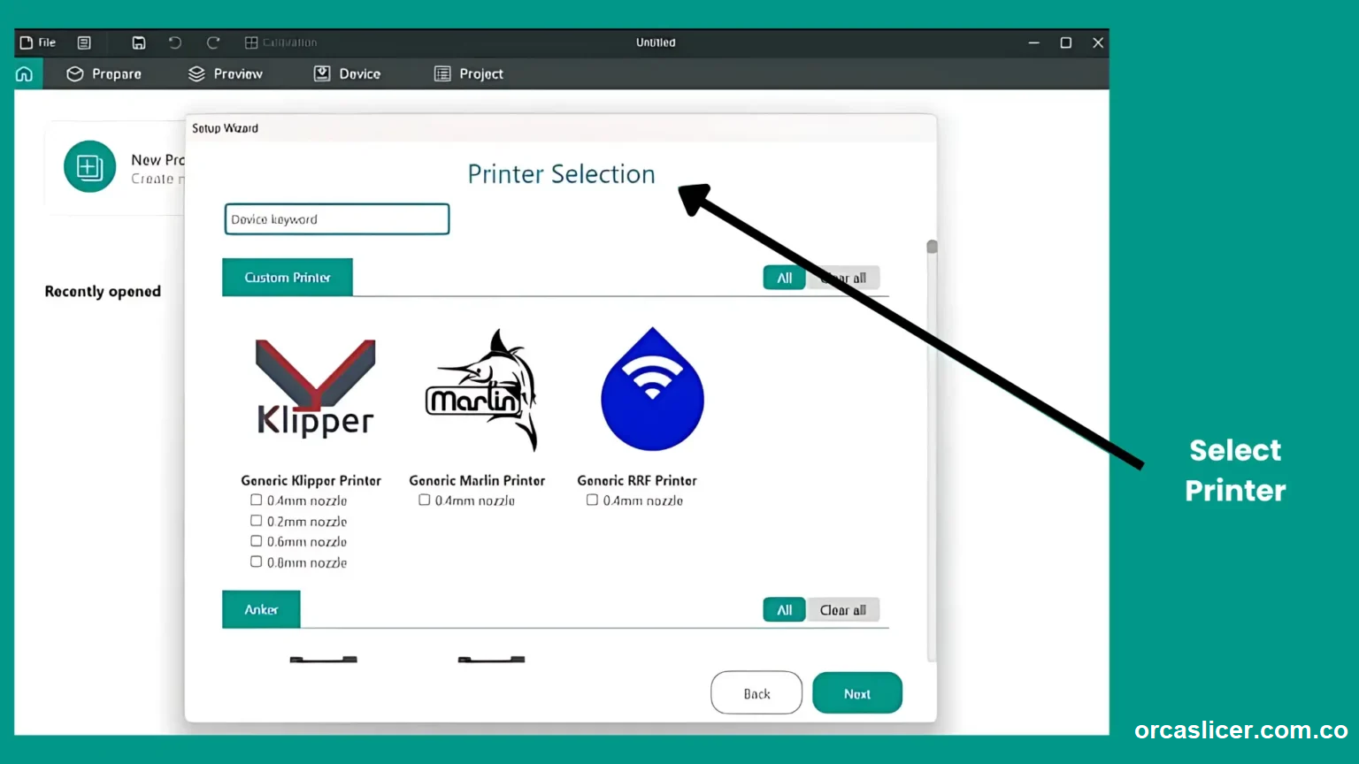 Select Printer